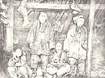 Танец масок (Иллюстрация из книги В. И. Иохельсона "Коряки", 1908 год).